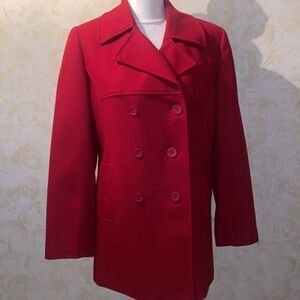 Express Wool Ruby Pea Coat!